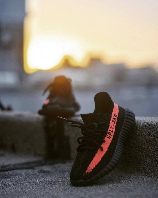 ADIDAS X YEEZY BLACK RED 350 BOOST V2 BY9612 100 